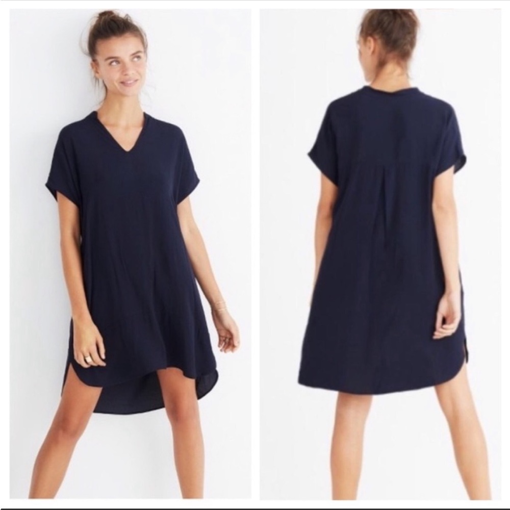 BEST PRICE Coastal grandma / minimalist chic navy Madewell dress with pockets